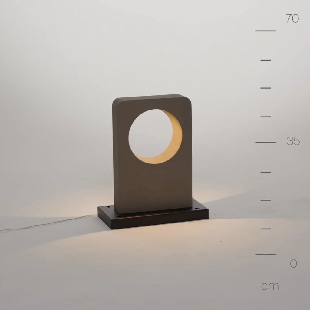 Borne extérieure LED en béton gris, 49 ou 74 cm, IP65