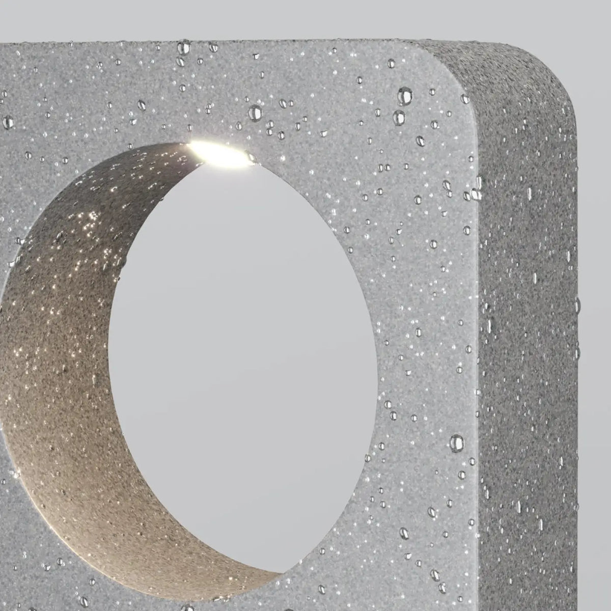 Borne extérieure LED en béton gris, 49 ou 74 cm, IP65