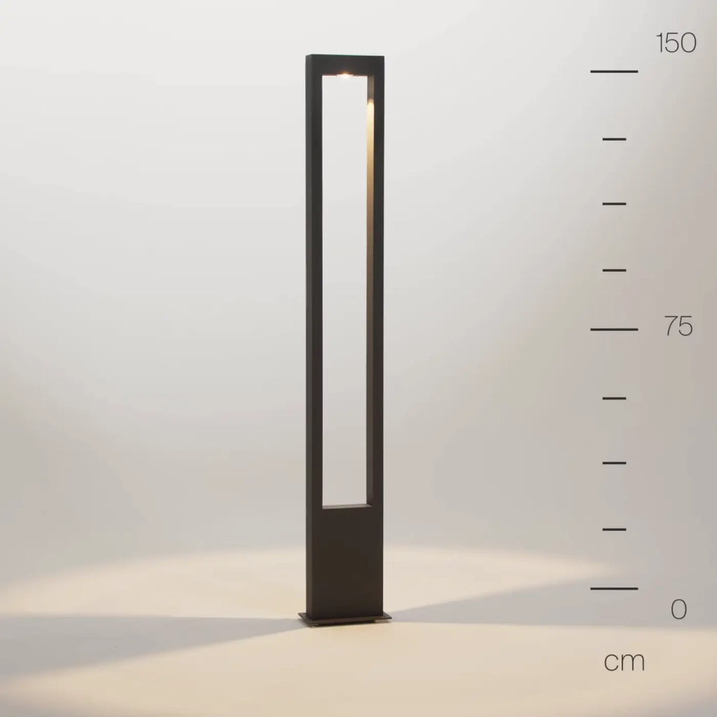 Borne extérieure LED en arche graphite, 100 ou 150 cm, IP65