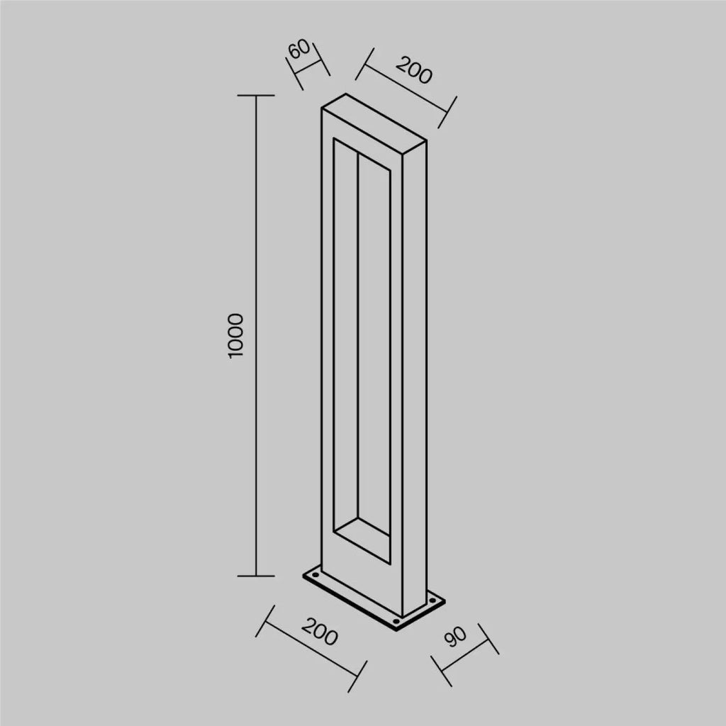 Borne extérieure LED en arche graphite, 100 ou 150 cm, IP65