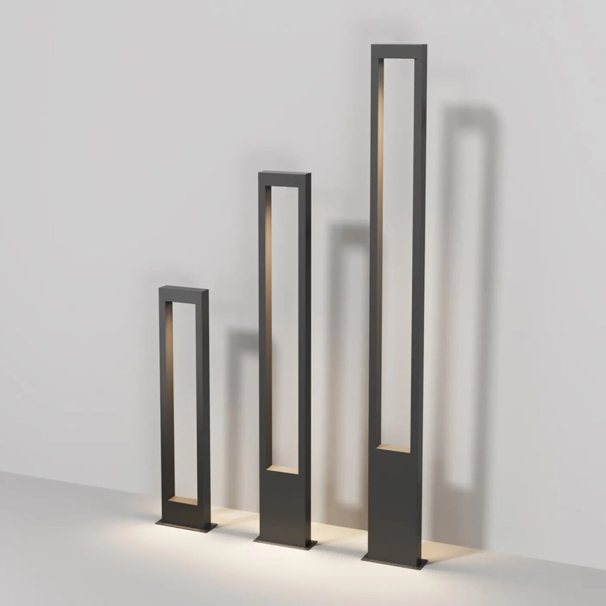 Borne extérieure LED en arche graphite, 100 ou 150 cm, IP65