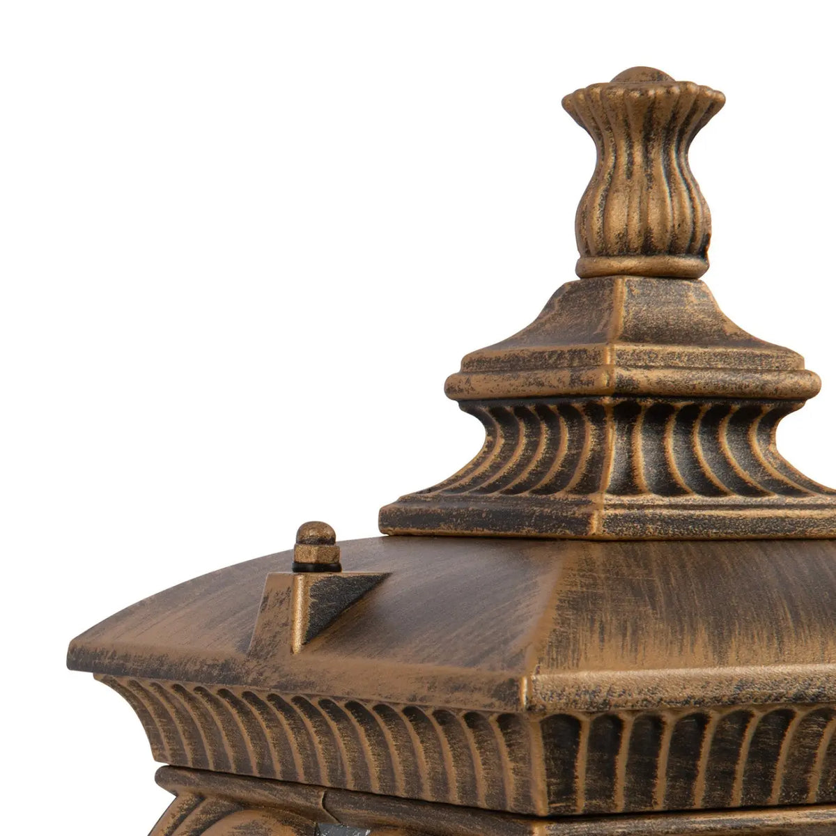 Borne lanterne baroque en acier pour jardin, 48,5 cm