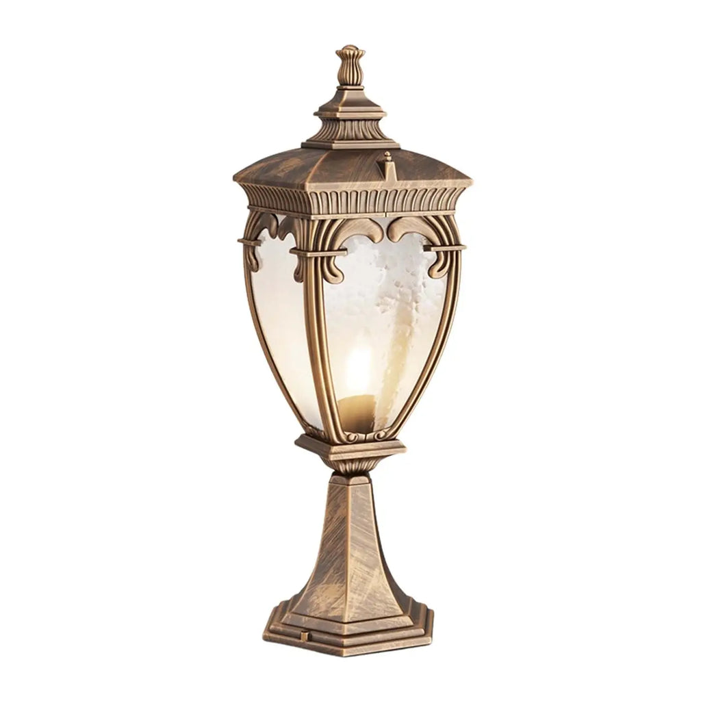Borne lanterne baroque en acier pour jardin, 48,5 cm