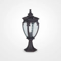 Borne lanterne baroque en acier pour jardin, 48,5 cm, noir