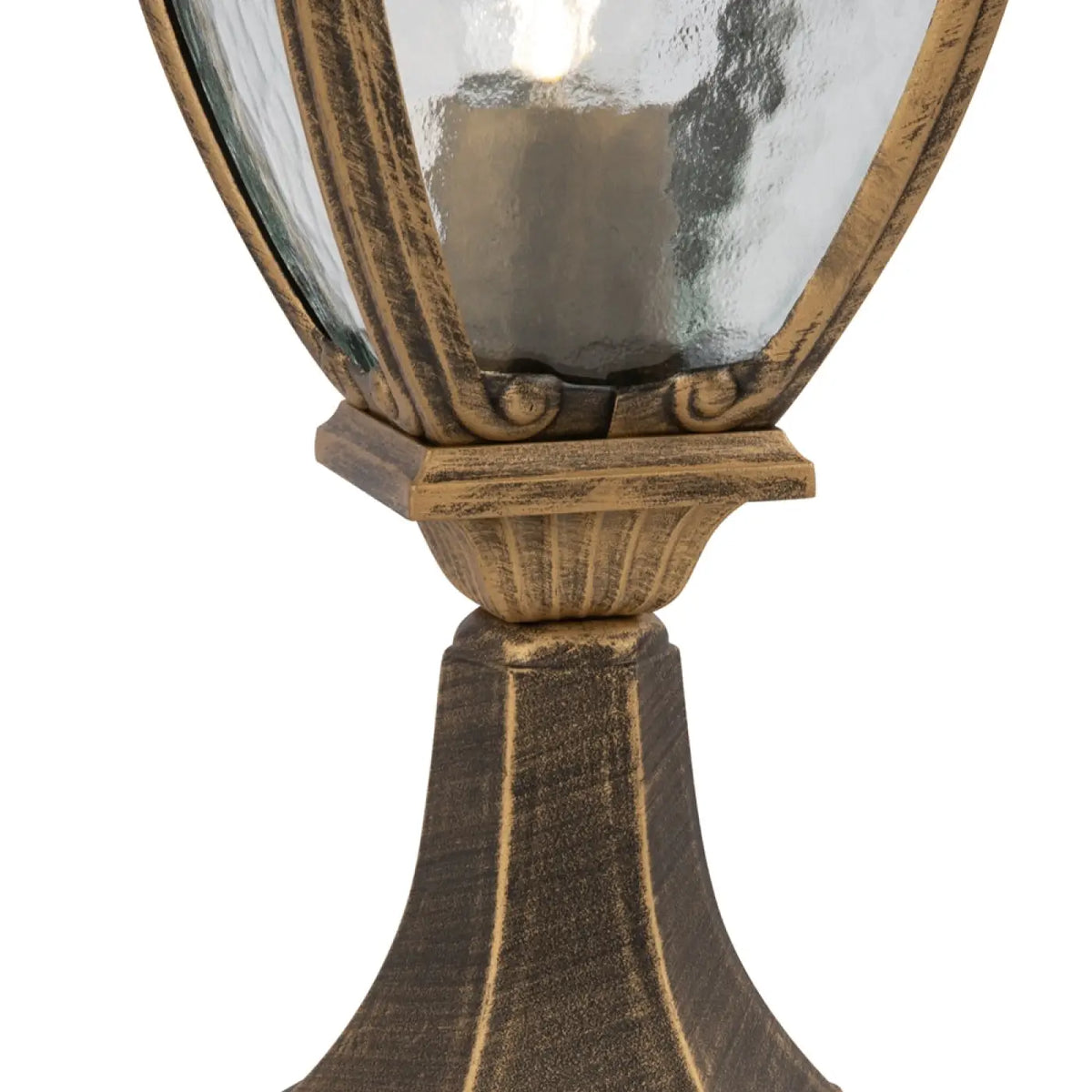 Borne lanterne baroque en acier pour jardin, 48,5 cm