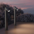 Borne extérieure LED à tête inclinée en acier noir, 90 cm, IP65