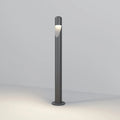 Borne extérieure LED cylindre fin en acier noir, 60 cm, IP65