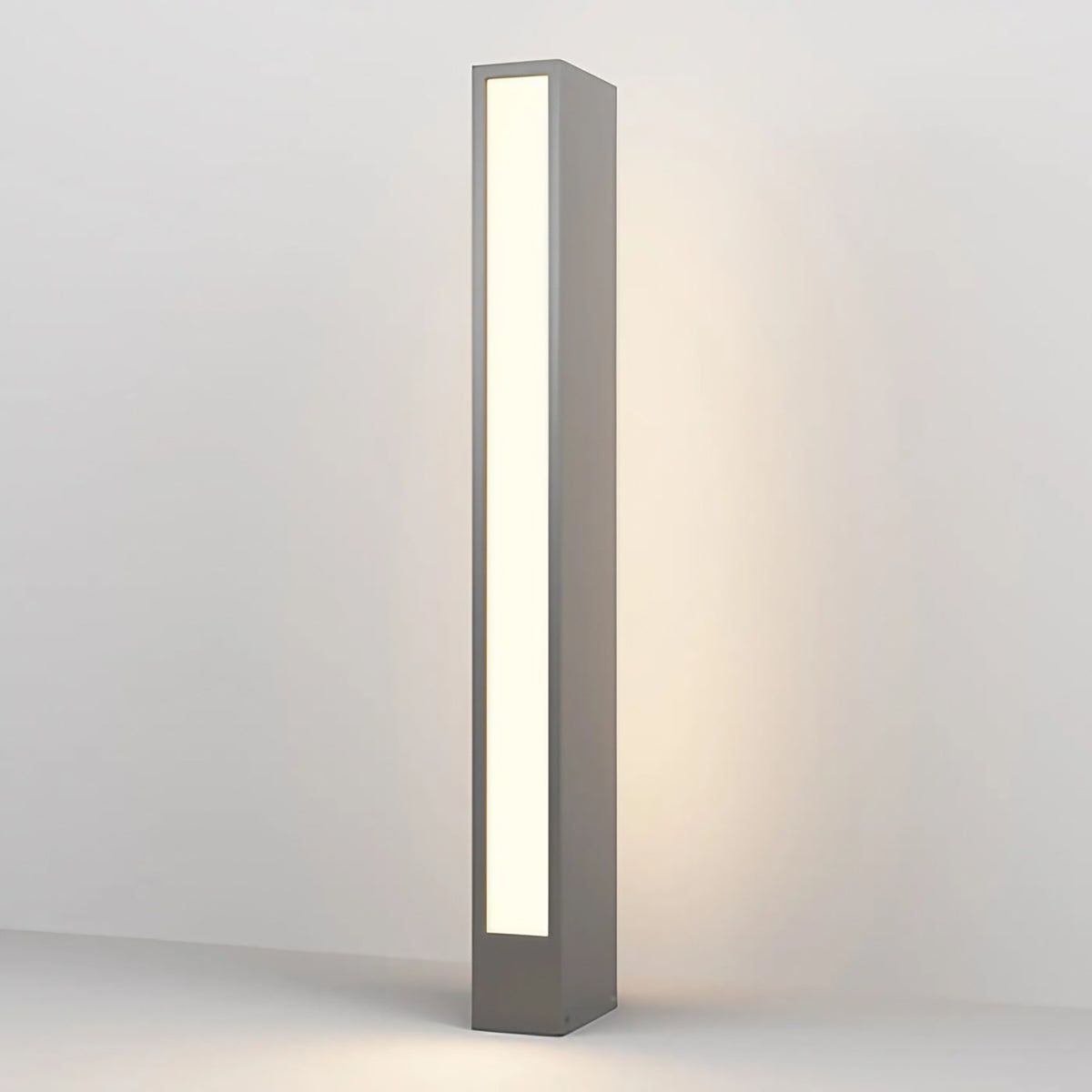 Borne extérieure LED rectangulaire grise IP65, 25 ou 60 cm, gris