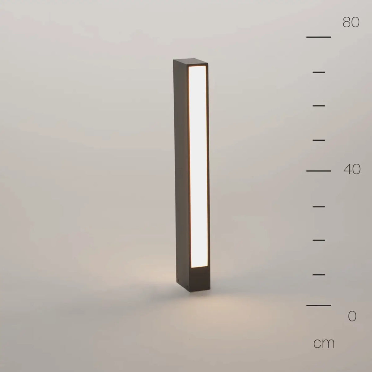 Borne extérieure LED rectangulaire grise IP65, 25 ou 60 cm