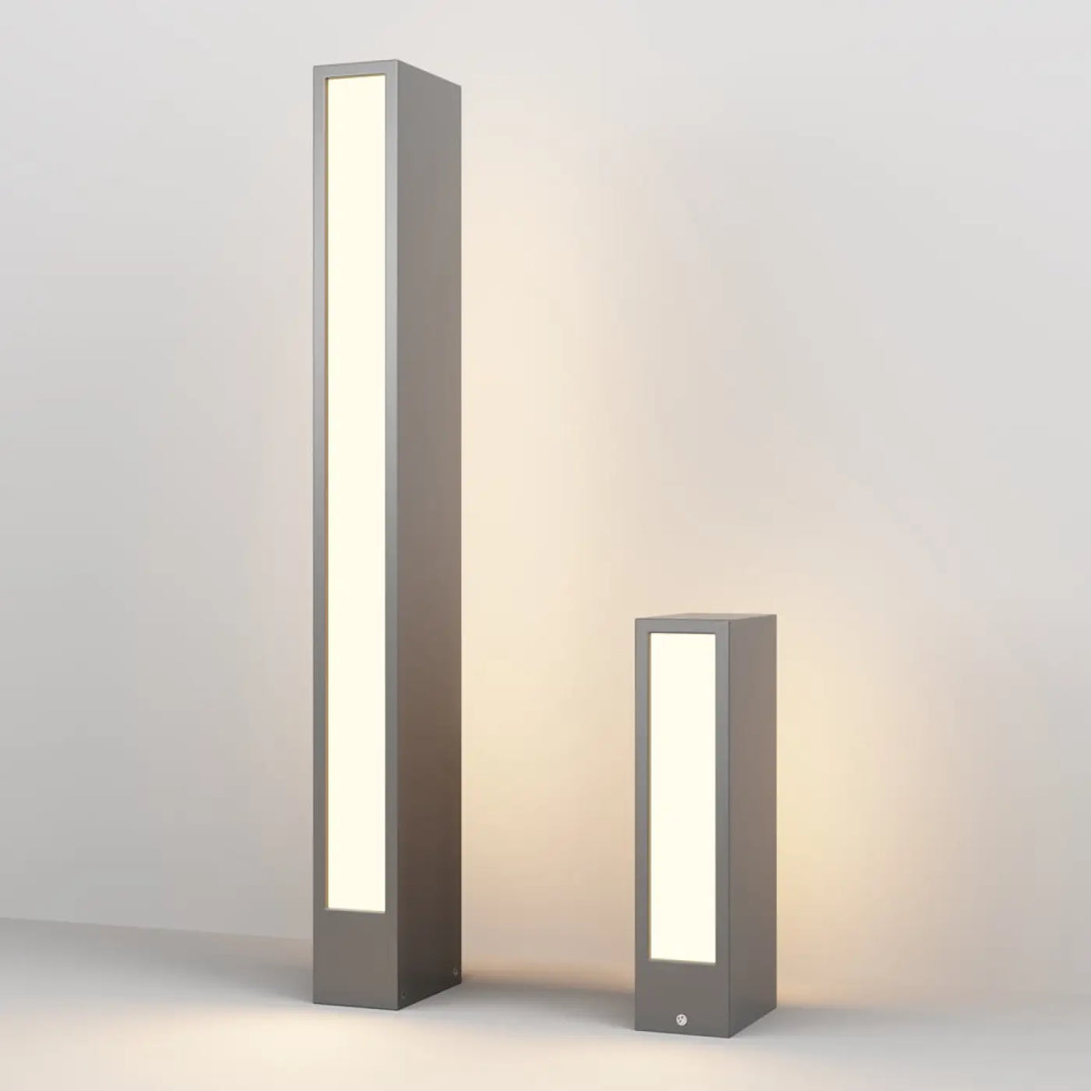 Borne extérieure LED rectangulaire grise IP65, 25 ou 60 cm