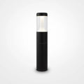 Borne extérieure LED cylindrique en acier noir, 45 ou 65 cm, noir