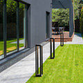 Borne extérieure LED colonne en aluminium gris, 80 cm, IP65