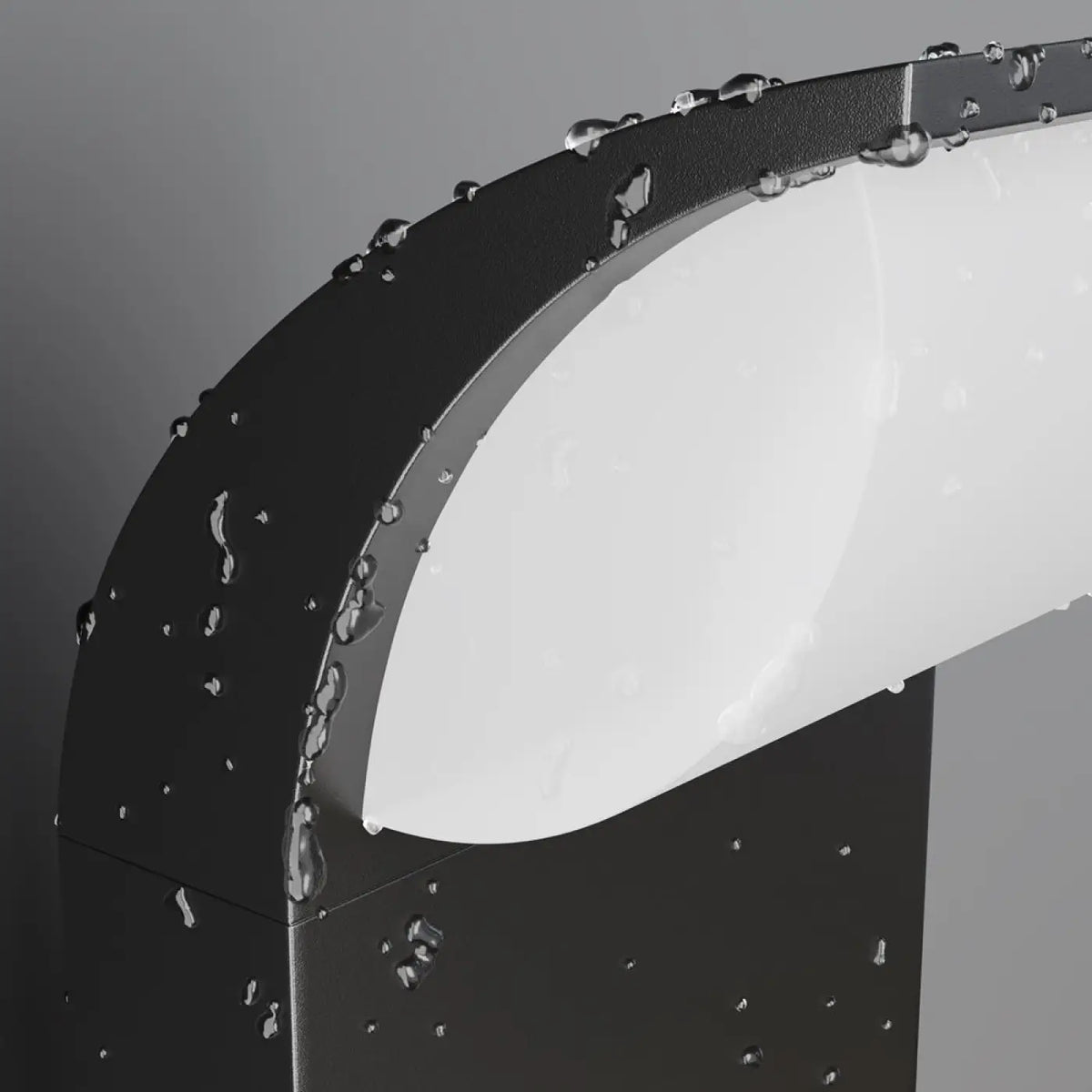 Borne de jardin LED colonne noire de 80 cm, IP65