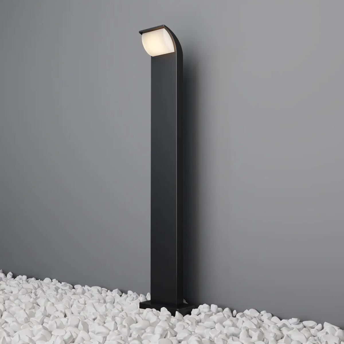 Borne de jardin LED colonne noire de 80 cm, IP65