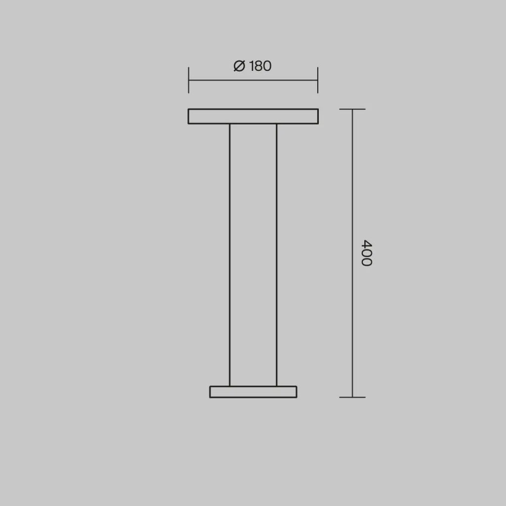 Borne LED extérieure champignon en acier anthracite, IP65