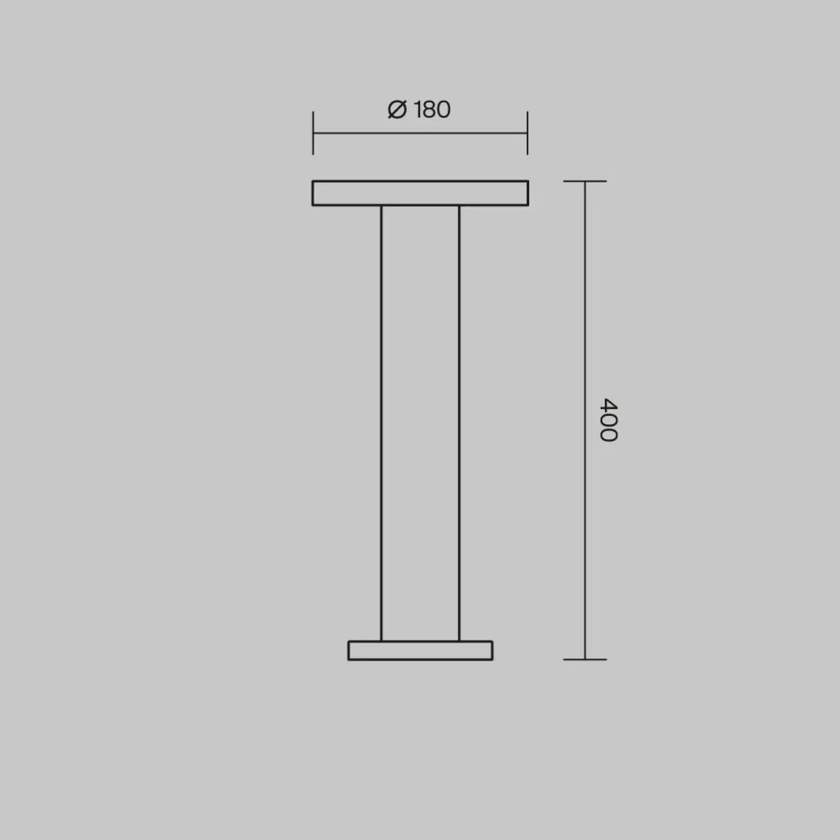 Borne LED extérieure champignon en acier anthracite, IP65