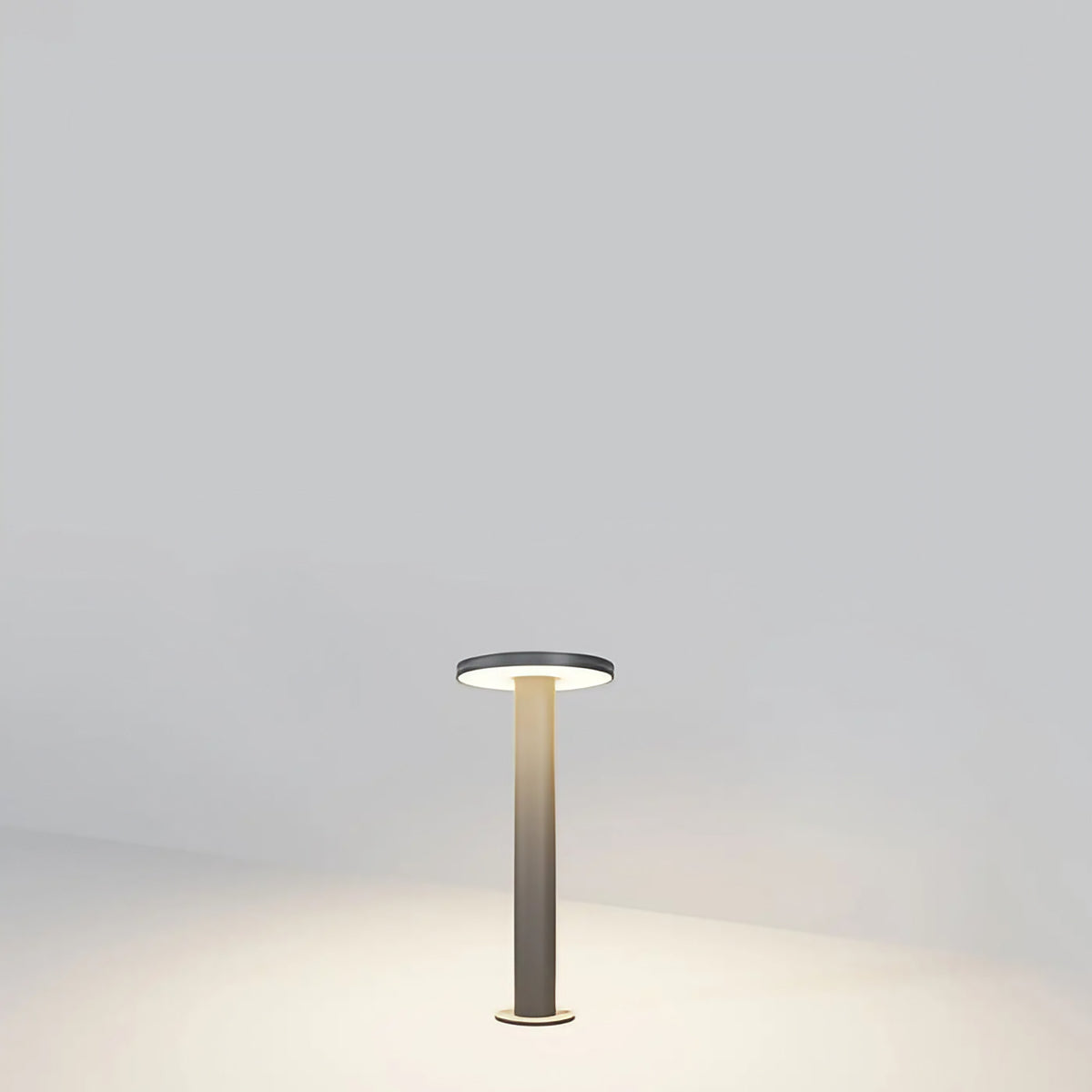Borne LED extérieure champignon en acier anthracite, IP65