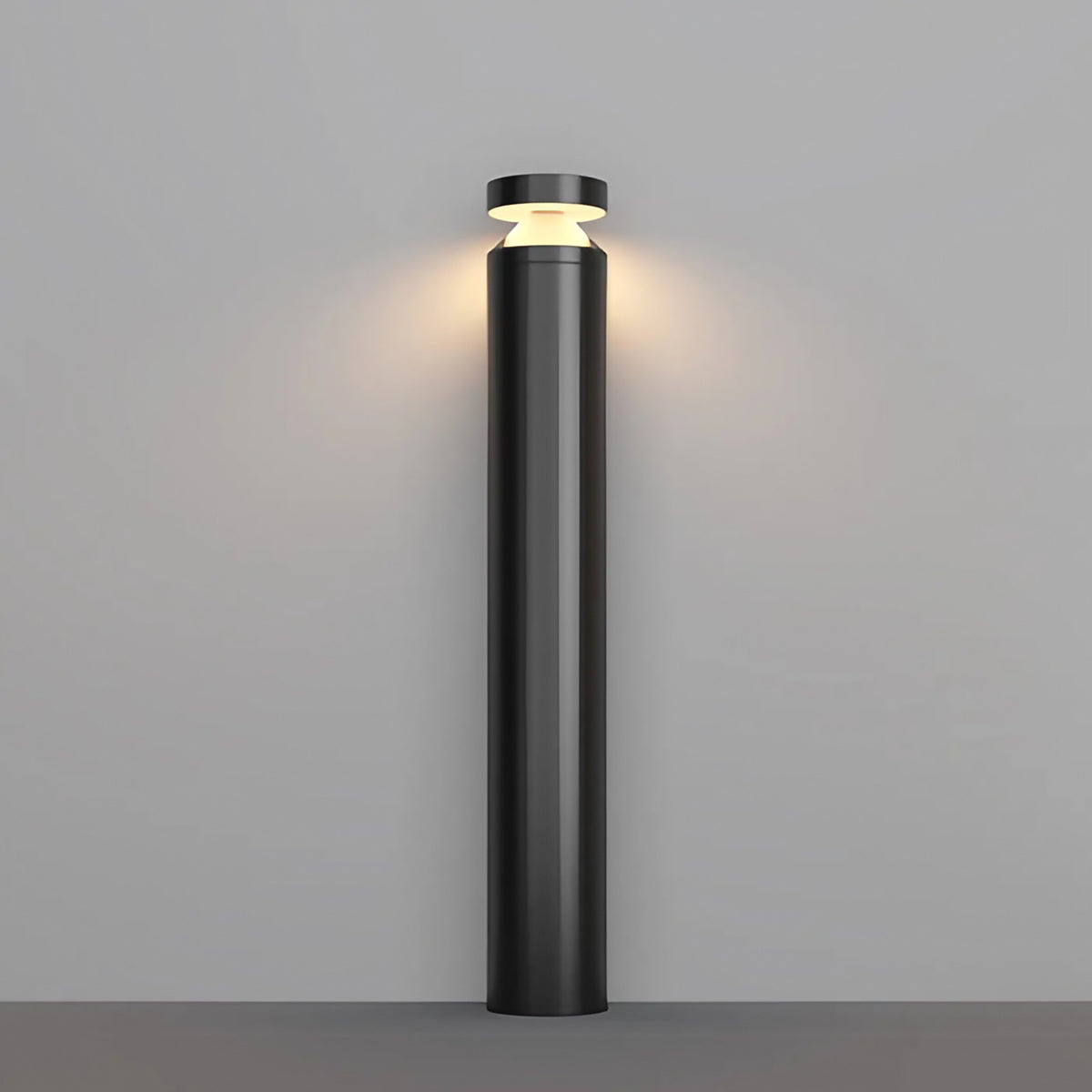 Borne extérieure LED en acier noir, 30 ou 80 cm, IP65