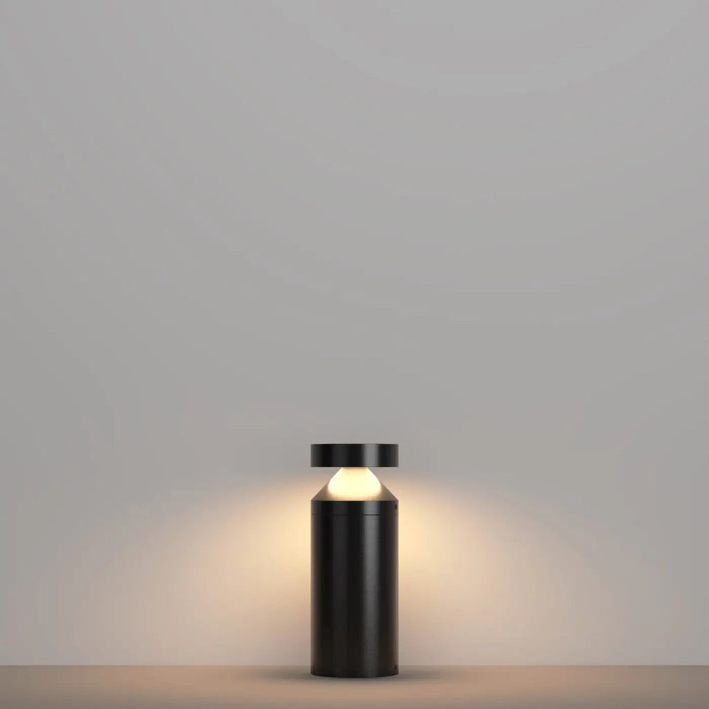 Borne extérieure LED en acier noir, 30 ou 80 cm, IP65