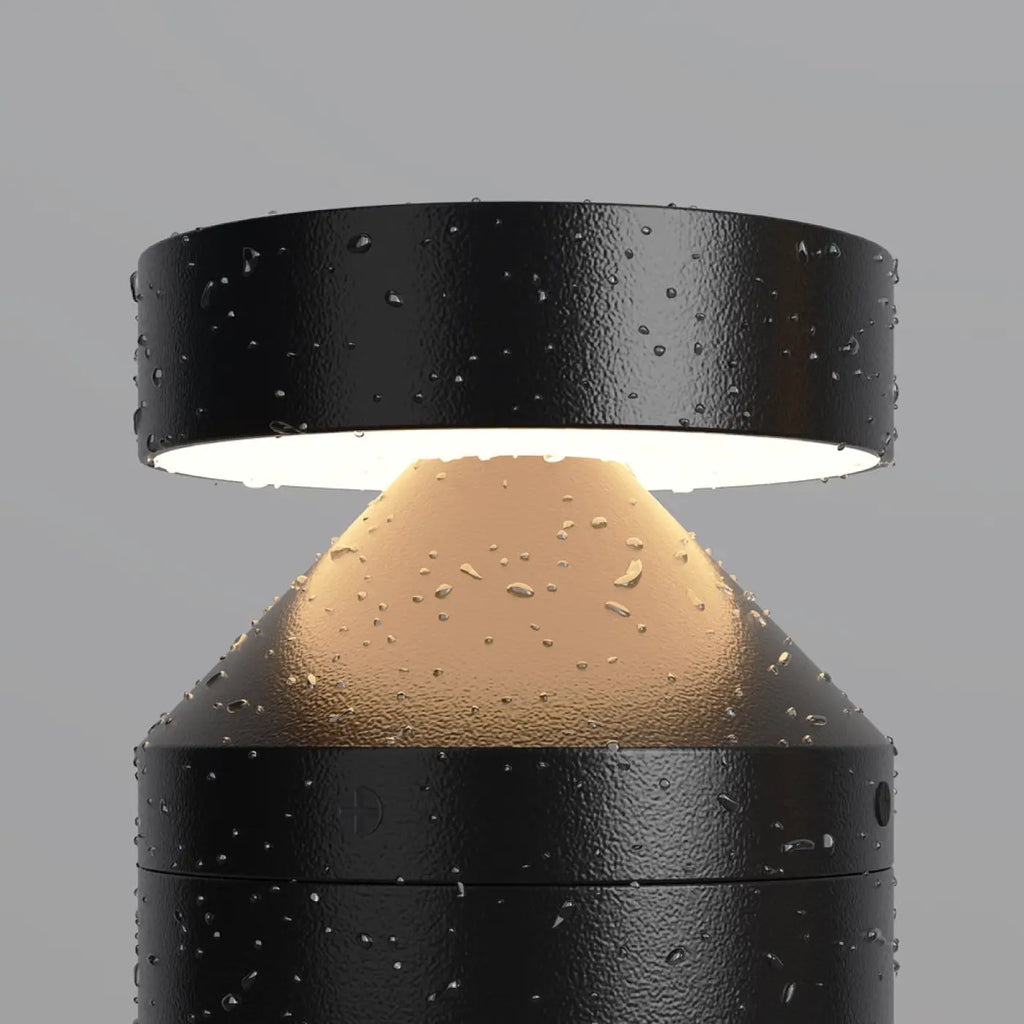 Borne extérieure LED en acier noir, 30 ou 80 cm, IP65