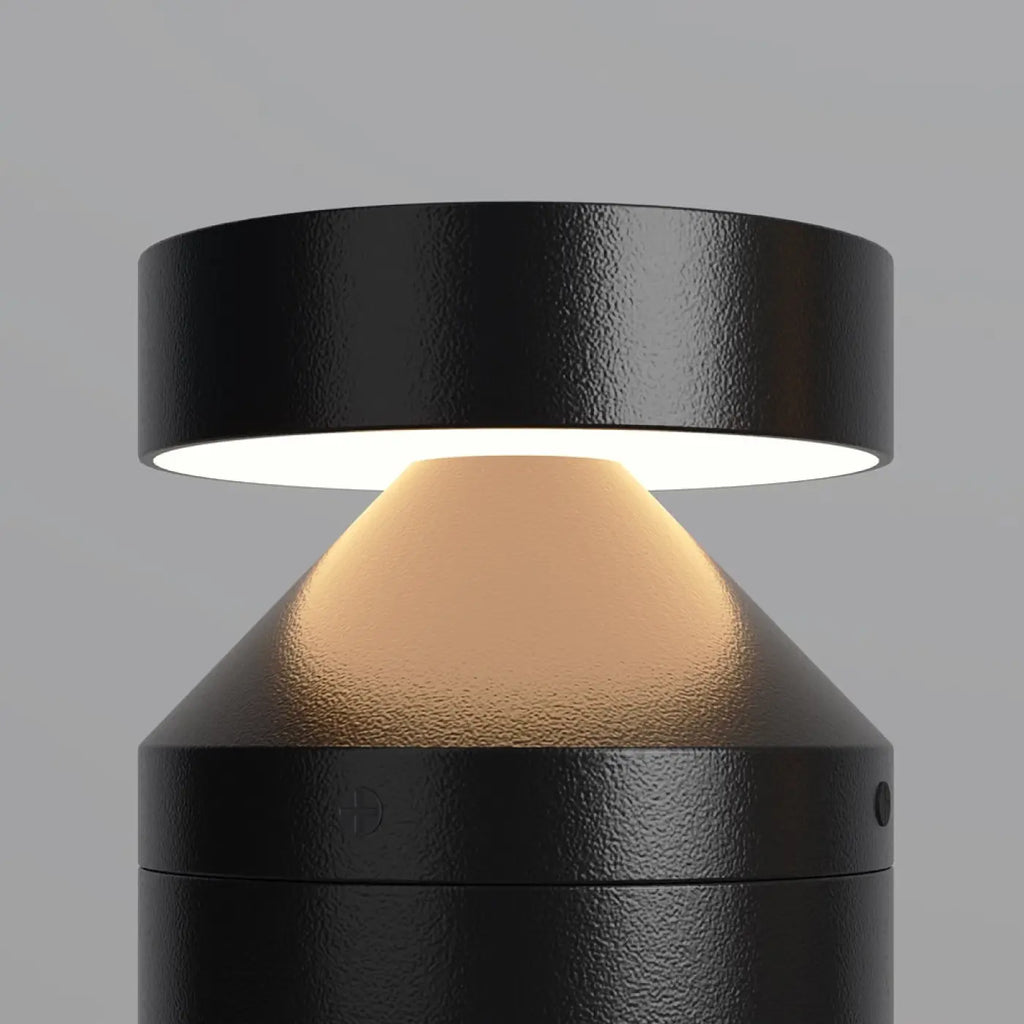 Borne extérieure LED en acier noir, 30 ou 80 cm, IP65