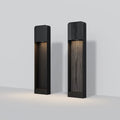 Borne de jardin LED en cadre vertical, noir ou effet bois, 68 cm