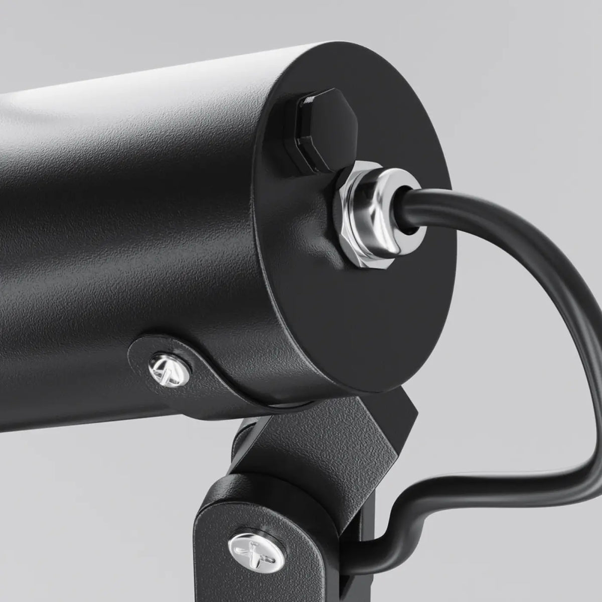 Borne extérieure en acier noir à projecteur orientable, GU10