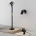 Borne extérieure en acier noir à projecteur orientable, GU10