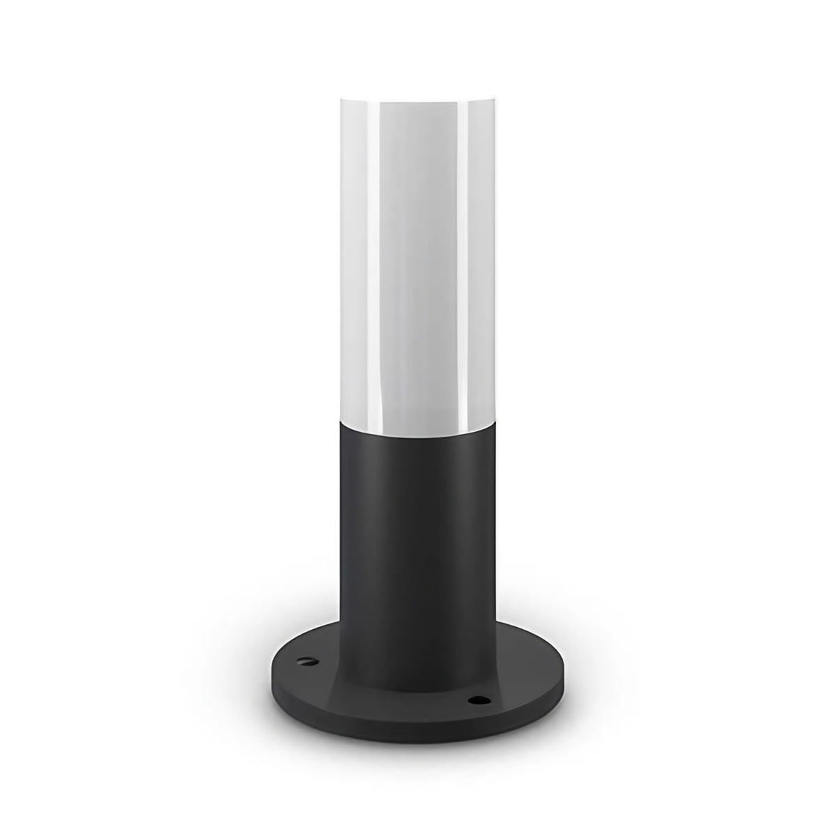 Borne de jardin colonne fine en acier, 30 ou 80 cm, IP54, gris