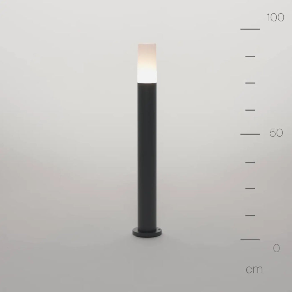 Borne de jardin colonne fine en acier, 30 ou 80 cm, IP54