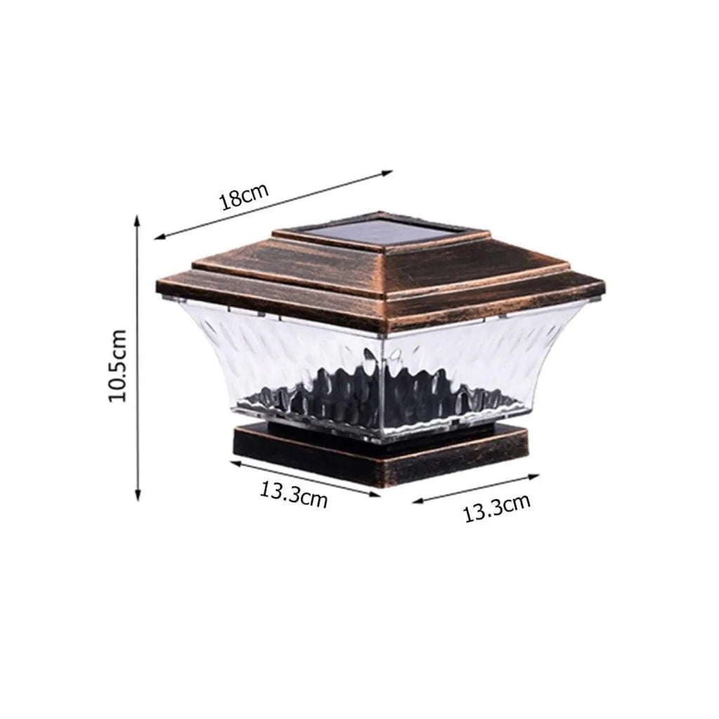 Borne lumineuse extérieure solaire noire pour allée