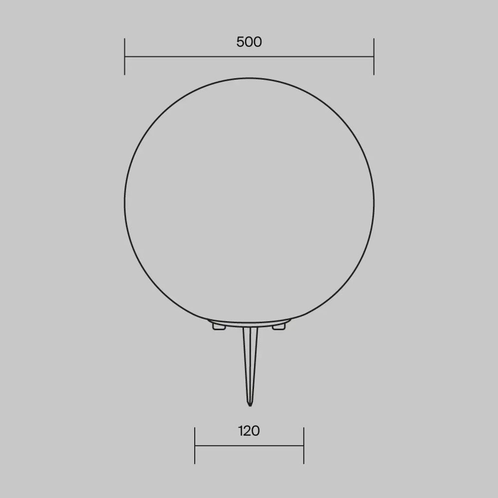 Boule lumineuse de jardin sur piquet, 30 ou 50 cm, IP54