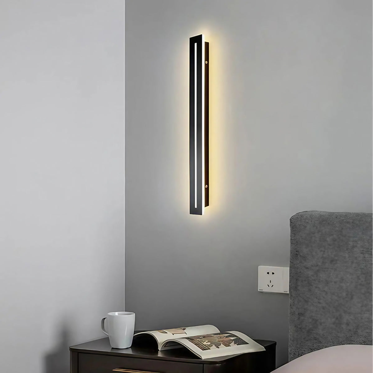 Applique murale design pour couloir, noir, doré ou blanc, noir