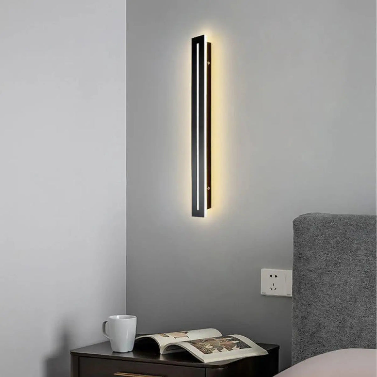 Applique murale design pour couloir, noir, doré ou blanc, noir