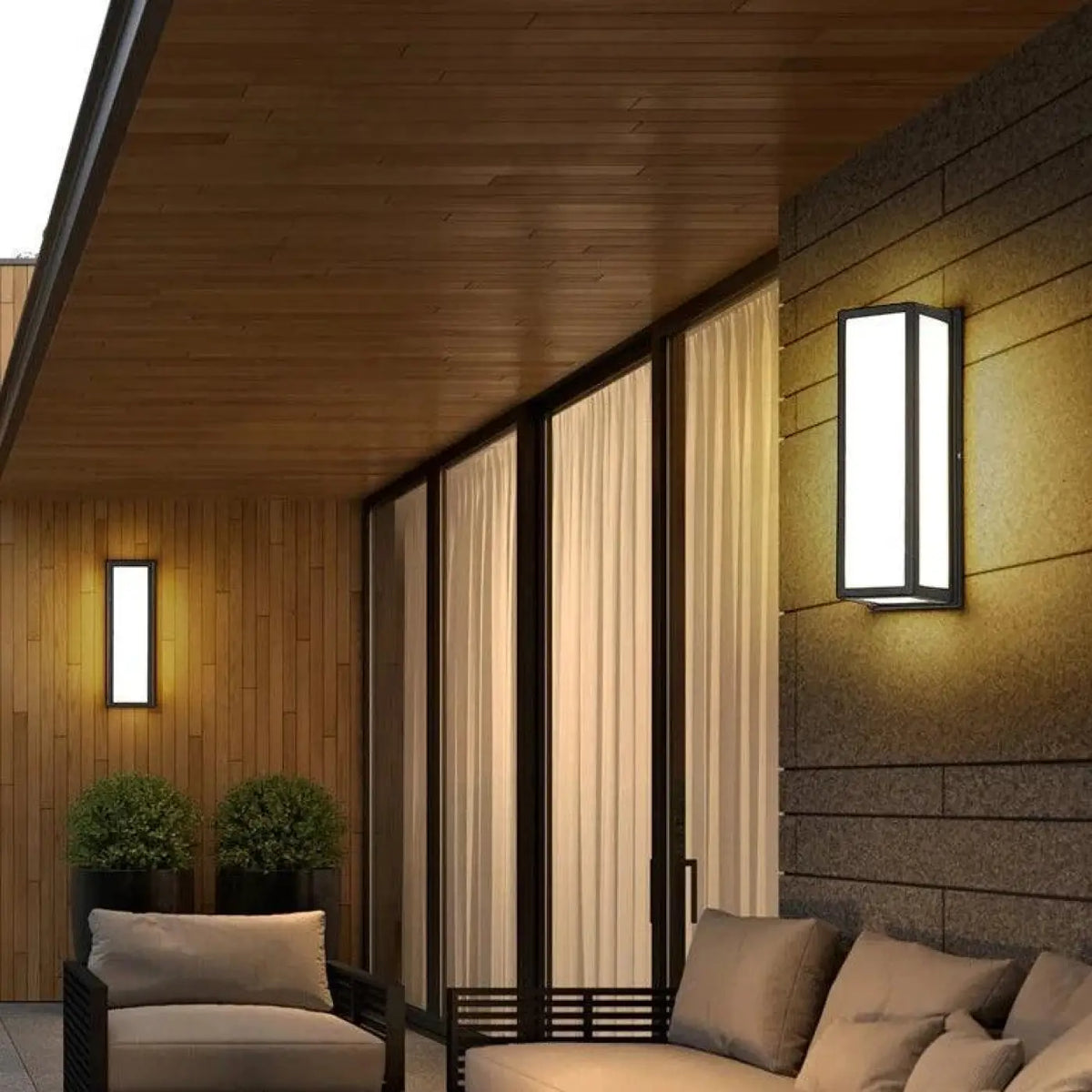 Éclairage extérieur de terrasse au design minimaliste