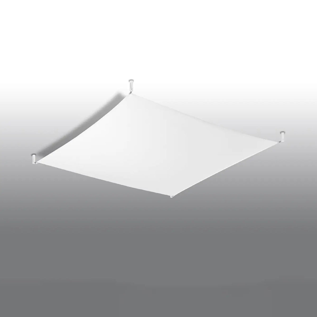 Grand plafonnier voile de tissu tendu, LED 3000 K, quatre tailles