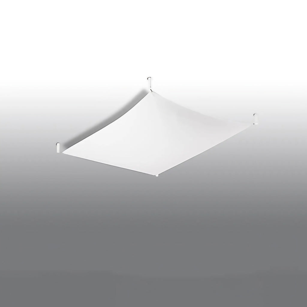 Grand plafonnier voile de tissu tendu, LED 3000 K, quatre tailles