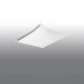 Grand plafonnier voile de tissu tendu, LED 3000 K, quatre tailles