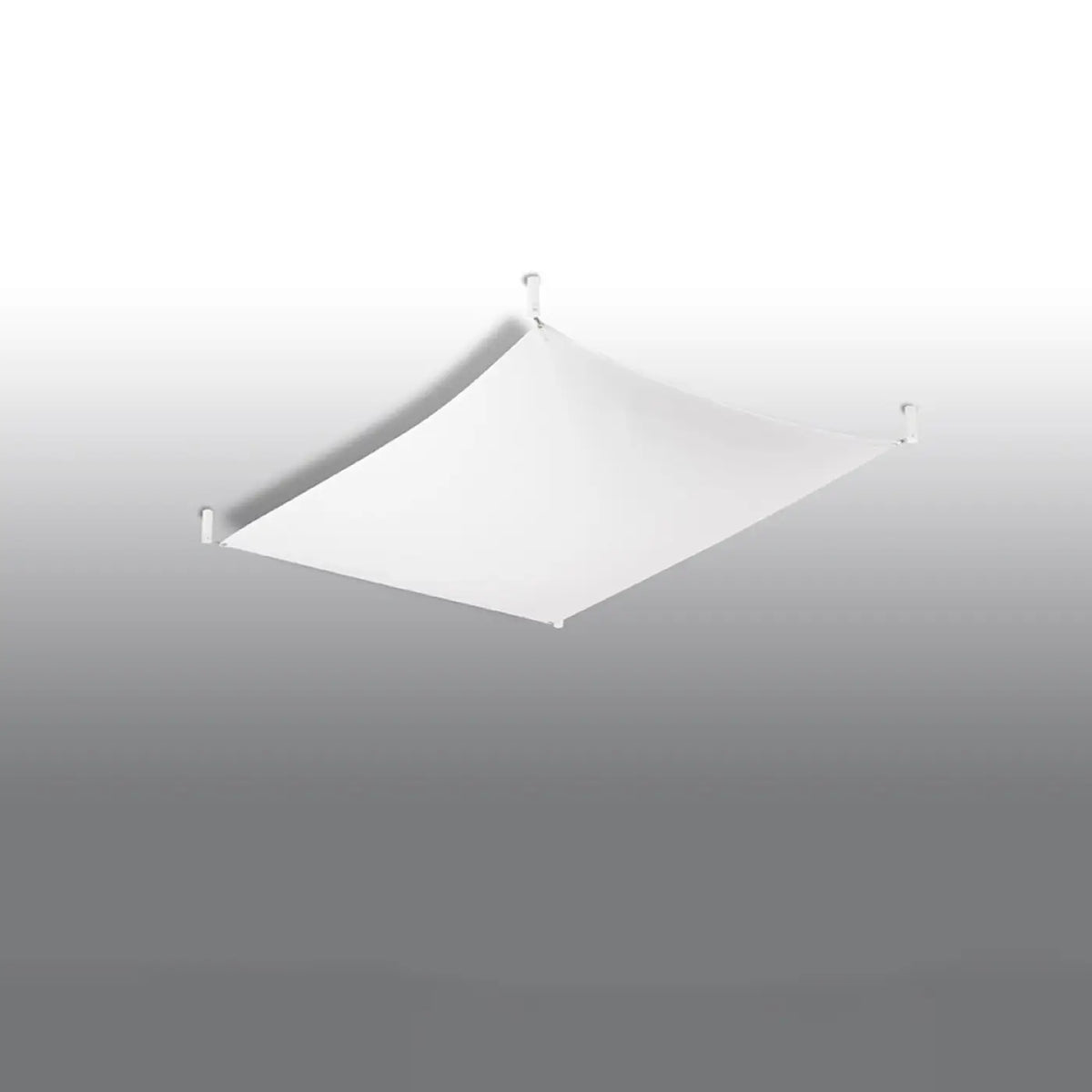 Grand plafonnier voile de tissu tendu, LED 3000 K, quatre tailles