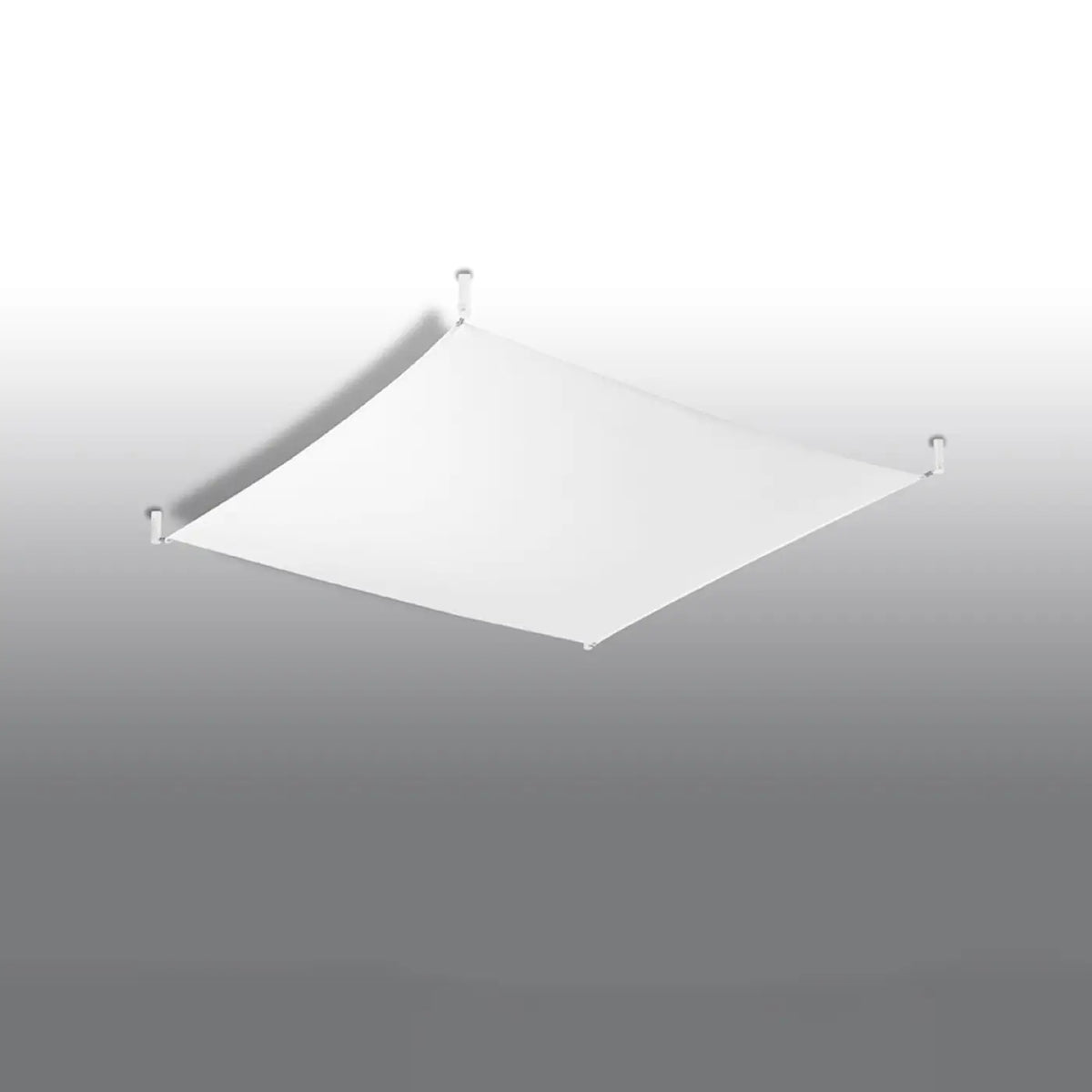 Grand plafonnier voile de tissu tendu, LED 3000 K, quatre tailles