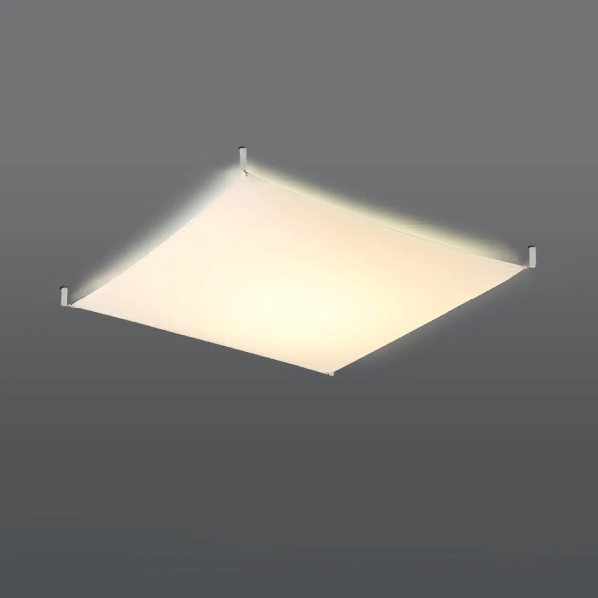 Grand plafonnier voile de tissu tendu, LED 3000 K, quatre tailles