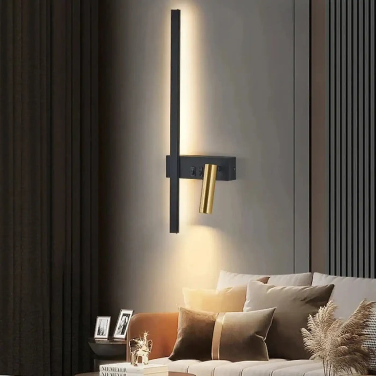 Grande applique murale LED orientable, gauche ou droite
