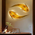 Grande applique murale LED carpe koï, poisson lumineux