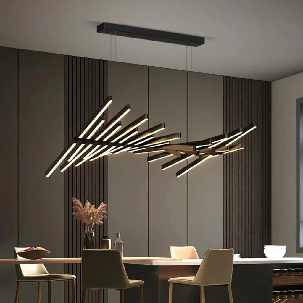 Grande suspension design, quatre tailles, noire ou blanche