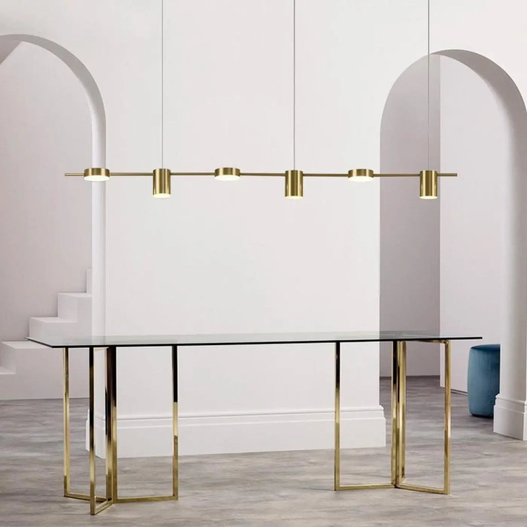 Grande suspension dorée ou noire pour table à manger, doré