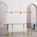 Grande suspension dorée ou noire pour table à manger, doré
