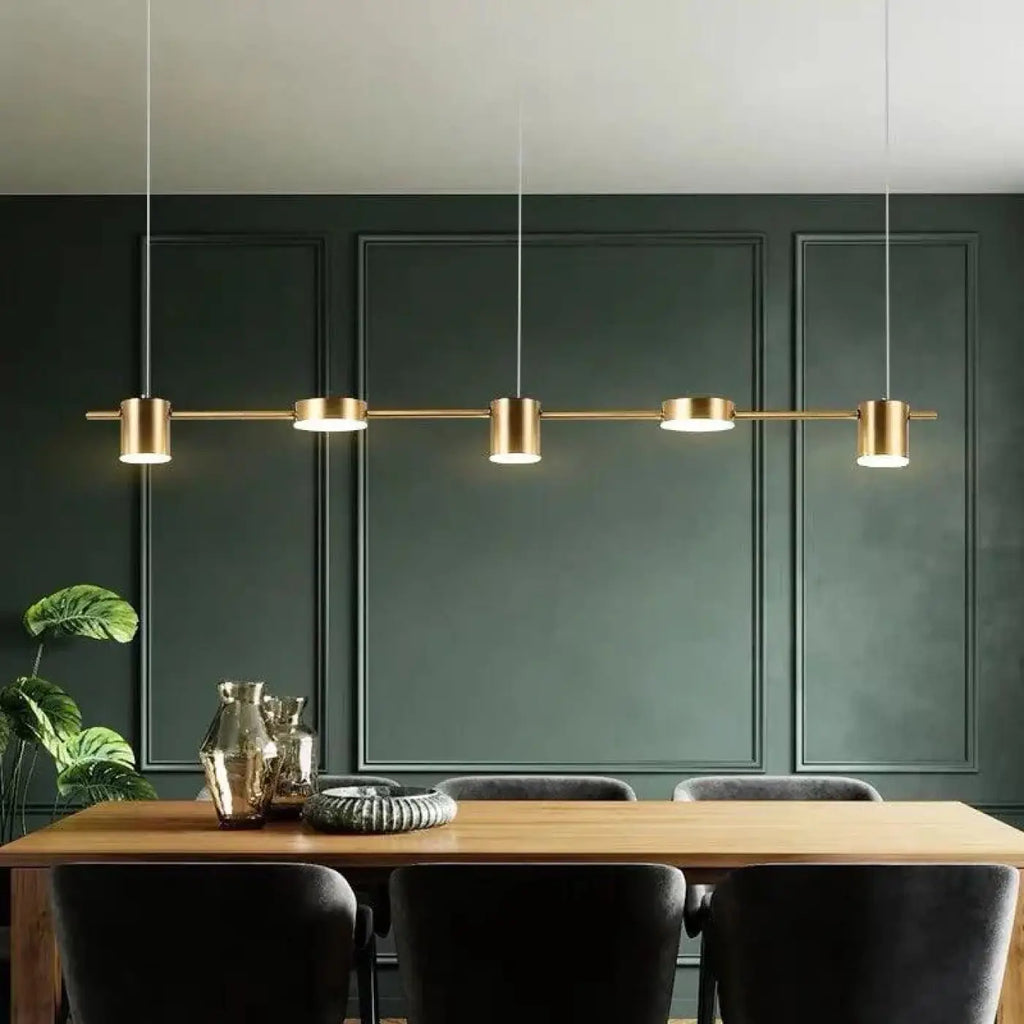 Grande suspension dorée ou noire pour table à manger