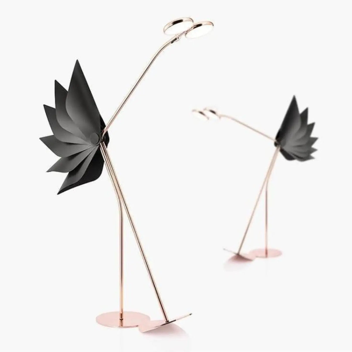 Lampadaire autruche, sculpture lumineuse