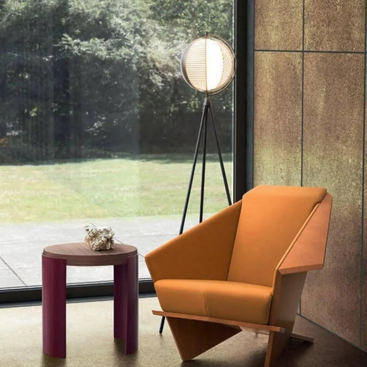 Lampadaire avec boule lumineuse, lampe sur pied moderne