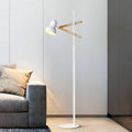 Lampadaire blanc et bois au style scandinave